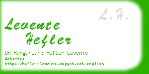 levente hefler business card